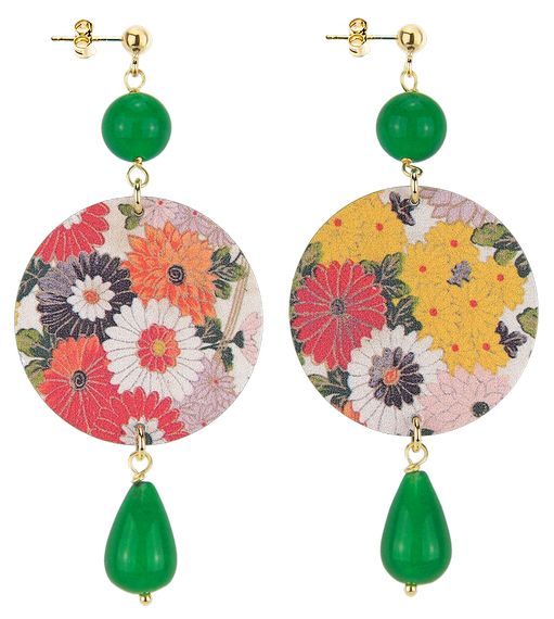 Orecchini Fiori Misti Classico Verde - Lebole Maison