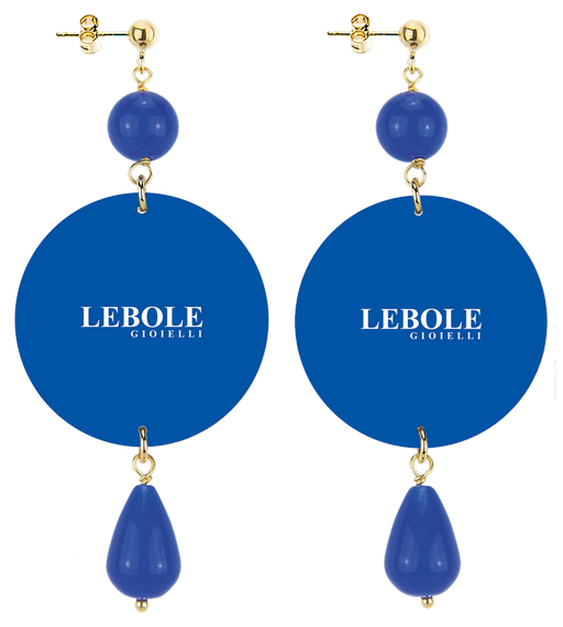 Orecchini Fiori Bianchi Classico Blu - Lebole Maison