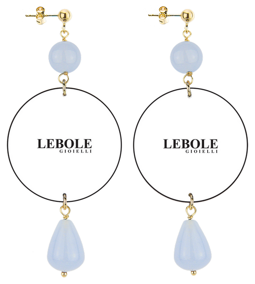 Orecchini Monte Fujiyama Classico Celeste - Lebole Maison