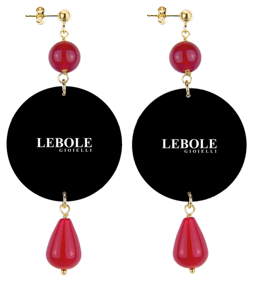 Orecchini Portafortuna Classico Rubino - Lebole Maison