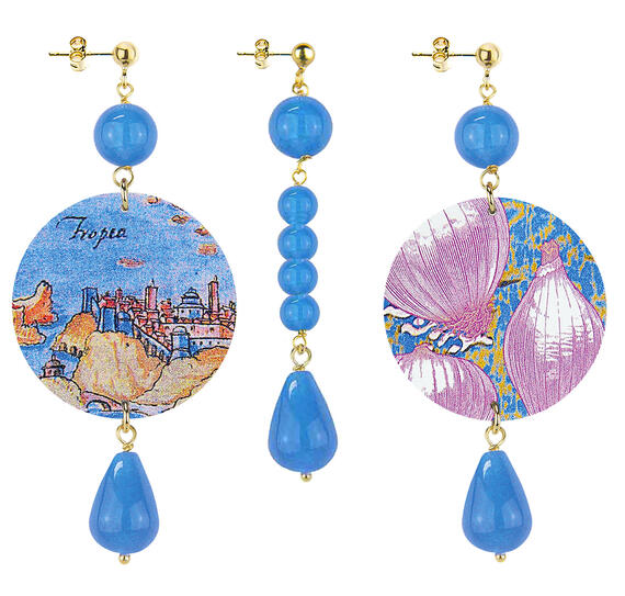 Orecchini Tropea Classico Pietre Azzurro - Lebole Maison