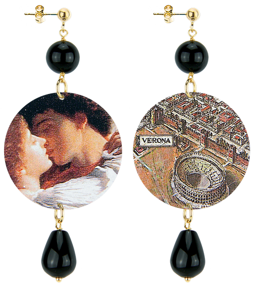 Earrings Verona Black Classic - Lebole Maison