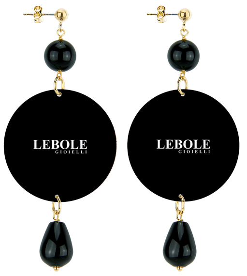 Earrings Verona Black Classic - Lebole Maison
