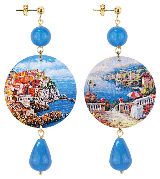 Orecchini Cinque Terre Classico Azzurro - Lebole Maison
