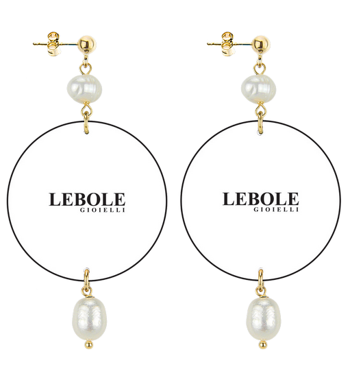 Orecchini Fiori Bianchi E Rossi Classico Perla - Lebole Maison