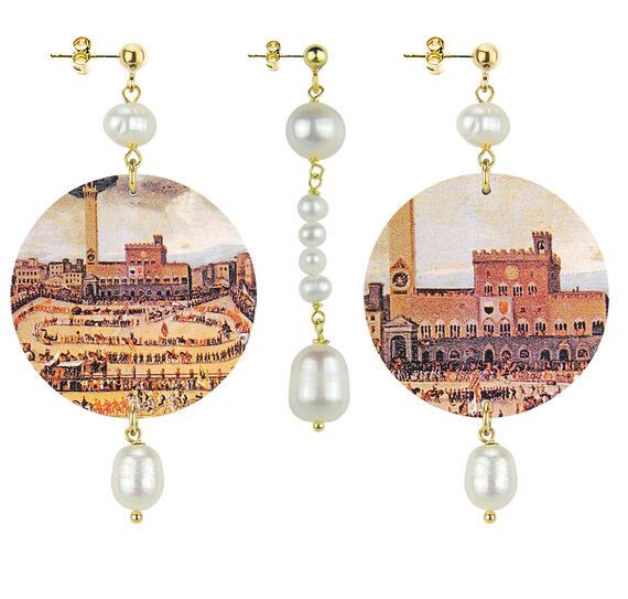 Orecchini Siena Classico Pietre Perla - Lebole Maison