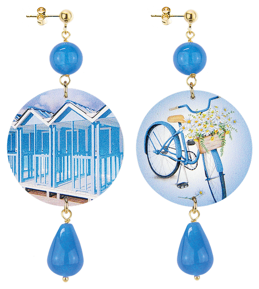 Orecchini Forte Dei Marmi Classico Azzurro - Lebole Maison