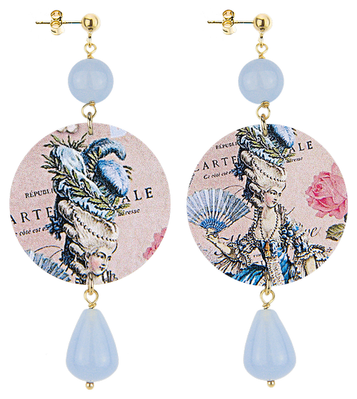 Orecchini Maria Antonietta Classico Celeste - Lebole Maison