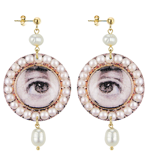 Orecchini Occhi Classico Perla - Lebole Maison