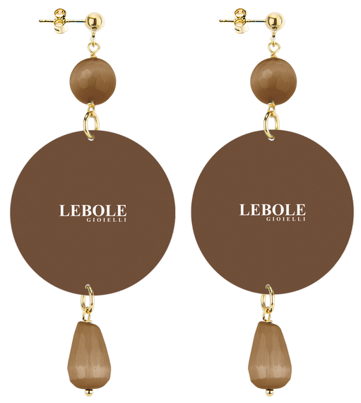 Orecchini Occhi Classico Marrone - Lebole Maison