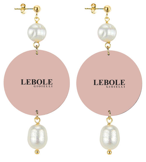 Orecchini Fiore Rosa Classico Perla - Lebole Maison