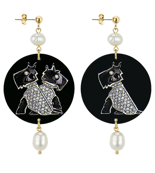 Orecchini Gioiello Cane Classico Perla - Lebole Maison