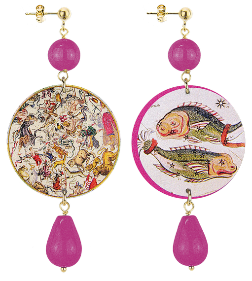 Orecchini Pesci Classico Fucsia - Lebole Maison