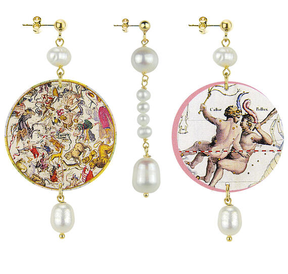 Orecchini Gemelli Classico Pietre Perla - Lebole Maison