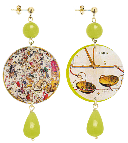 Orecchini Bilancia Classico Verde Acido - Lebole Maison