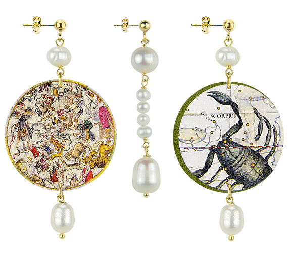 Orecchini Scorpione Classico Pietre Perla - Lebole Maison