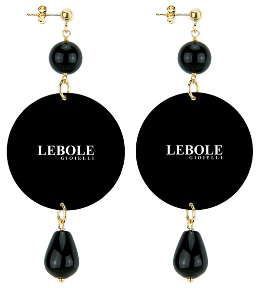 Orecchini Orgoglio E Pregiudizio Classico Nero - Lebole Maison