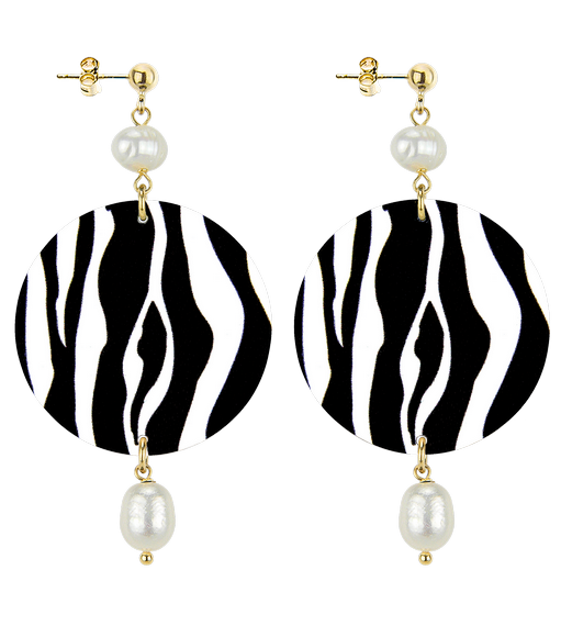 Earrings Zebra Pearl Classic - Lebole Maison