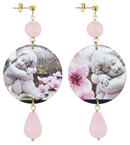 Orecchini Putto Classico Rosa - Lebole Maison