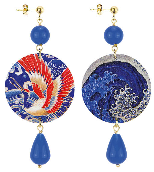 Orecchini Airone Classico Blu - Lebole Maison