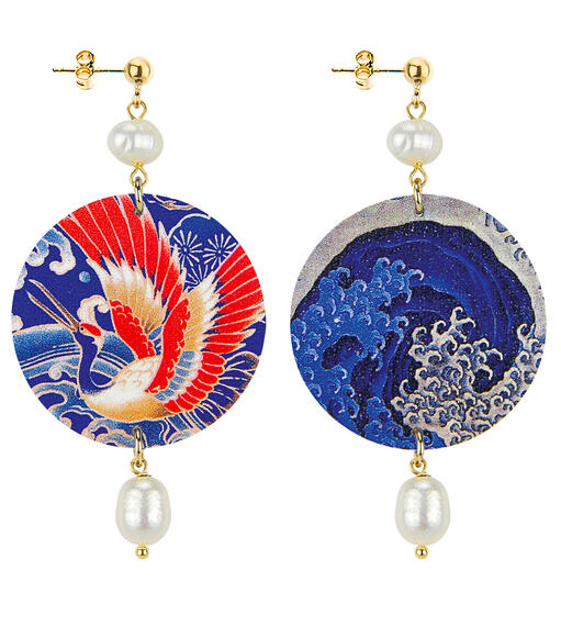 Orecchini Airone Classico Perla - Lebole Maison