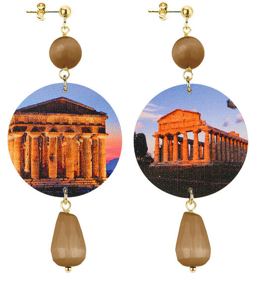 Orecchini Paestum Classico Marrone - Lebole Maison