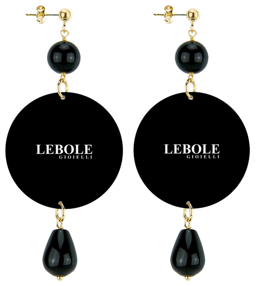 Orecchini Lanterna Classico Nero - Lebole Maison