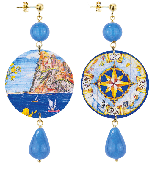 Orecchini Ischia Classico Azzurro - Lebole Maison
