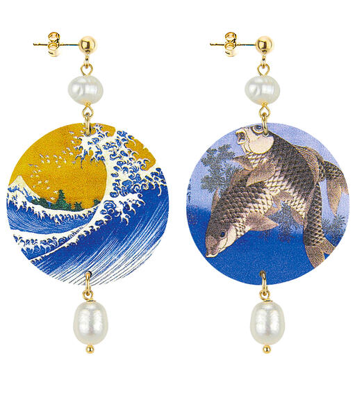 Orecchini Carpa Classico Perla - Lebole Maison