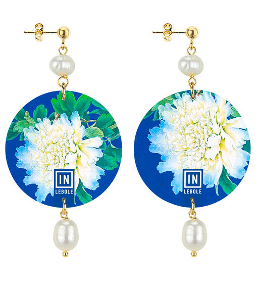 Orecchini Fiore Bianco Classico Perla - Lebole Maison