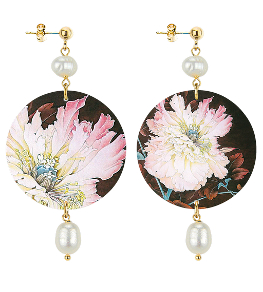 Orecchini Fiore Bianco Classico Perla - Lebole Maison