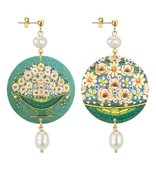 Orecchini Fiori Bianchi Classico Perla - Lebole Maison