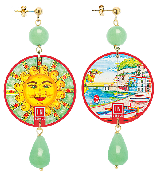 Orecchini Sorrento Classico Verde Giada - Lebole Maison