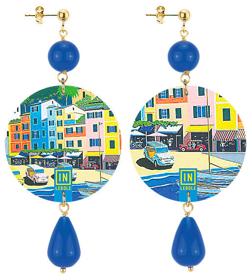 Orecchini Portofino Classico Blu - Lebole Maison