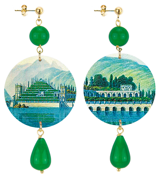 Orecchini Isola Bella Classico Verde - Lebole Maison