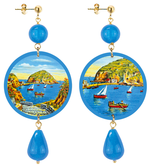 Orecchini Sant'angelo Ischia Classico Azzurro - Lebole Maison
