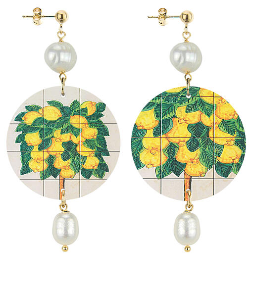 Orecchini Limoni Fondo Chiaro Classico Perla - Lebole Maison