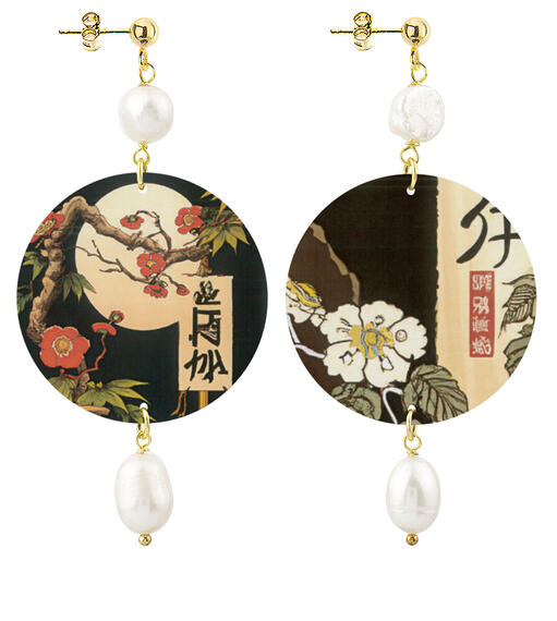 Orecchini Paesaggio Orientale Classico Perla - Lebole Maison