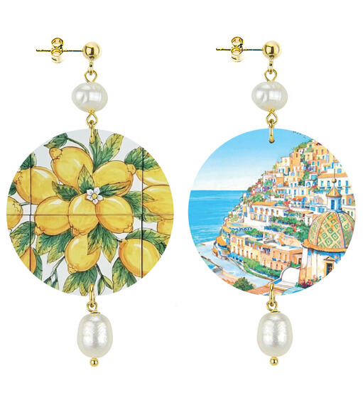 Orecchini Limoni Positano Classico Perla - Lebole Maison