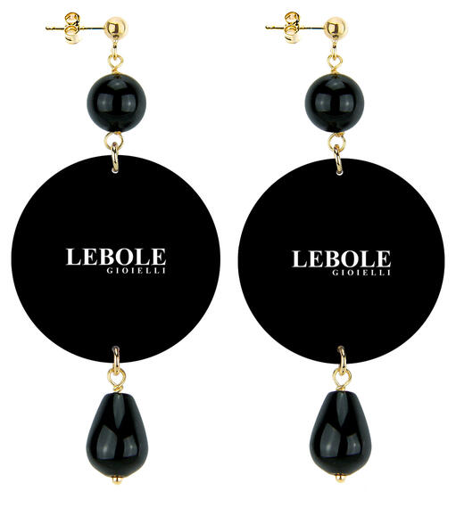 Orecchini Zebrato Classico Nero - Lebole Maison