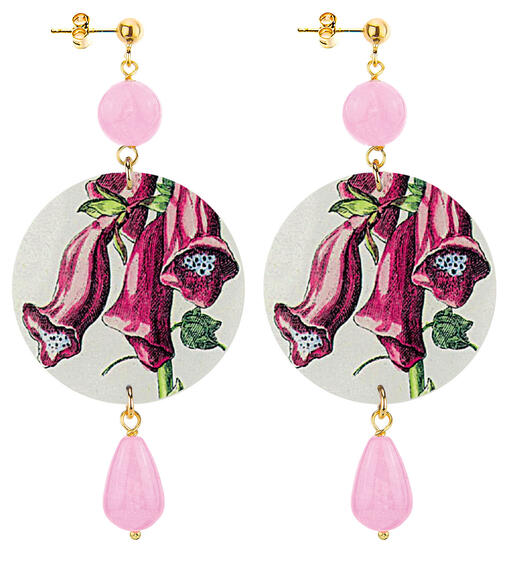 Orecchini Fiore Fucsia Classico Rosa Fluo - Lebole Maison