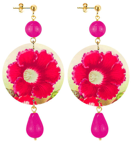 Orecchini Fiore Fucsia Classico Fucsia - Lebole Maison