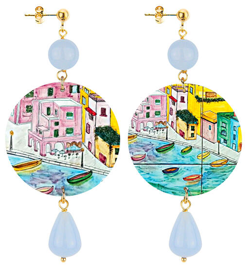 Orecchini Procida Classico Celeste - Lebole Maison