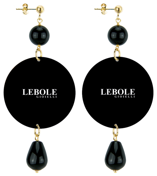 Orecchini Scimmie E Felino Classico Nero - Lebole Maison