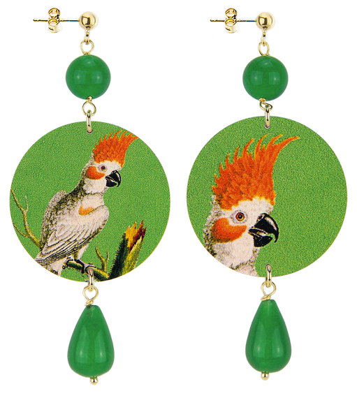Orecchini Pappagallo Classico Verde - Lebole Maison