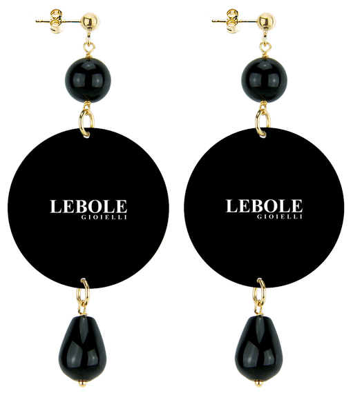 Orecchini Bassotto E Levriero Classico Nero - Lebole Maison