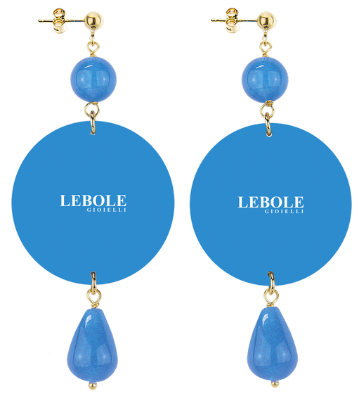 Orecchini Barboncino E Bracco Classico Celeste - Lebole Maison