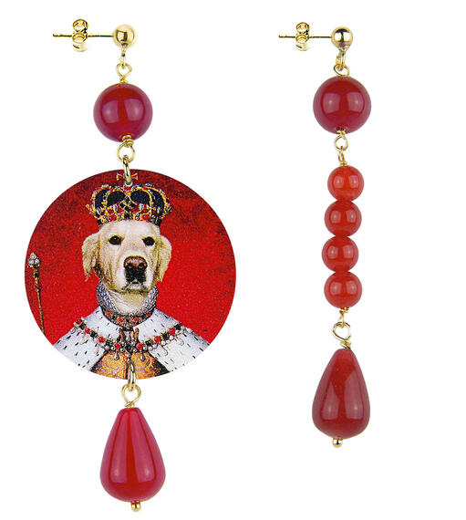 Orecchini Labrador Classico Pietre Rubino - Lebole Maison