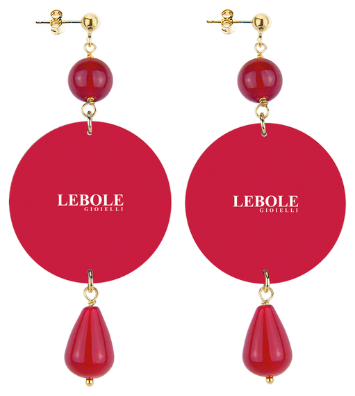 Classic Ruby Labrador And Bulldog Earrings - Lebole Maison