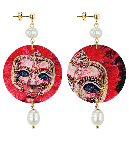 Orecchini Maschera Classico Perla - Lebole Maison